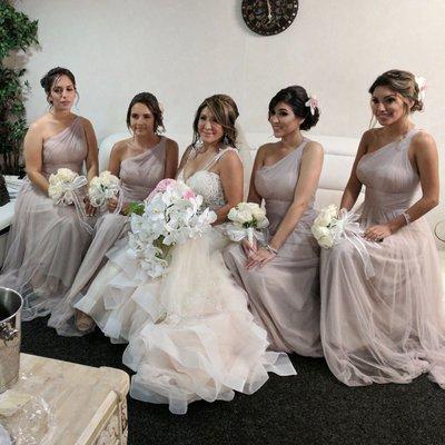 Lovely one shouldered bridesmaid dresses by Wtoo in the color 'Latte' by us.