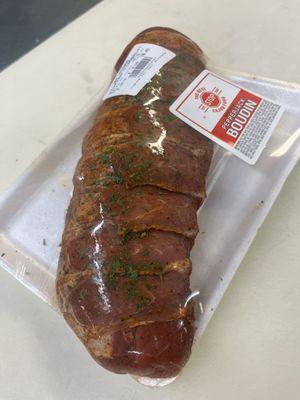 Pork tenderloin stuffed with pepper jack boudin