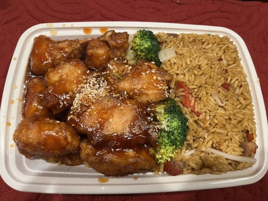 Sesame Chicken Combo with Pork Fried Rice