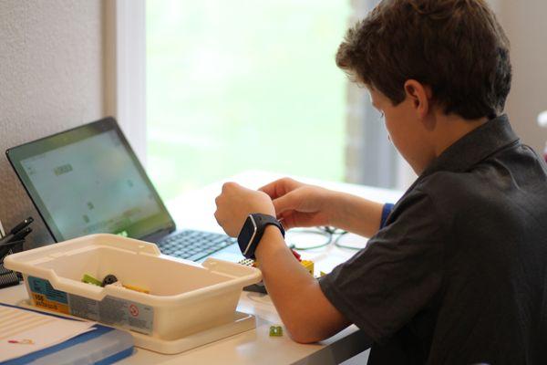 Robotics in one of the Discovery Center classrooms