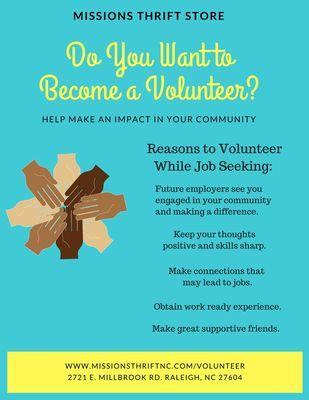 Volunteers Wanted