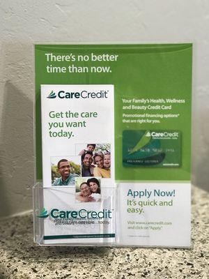 We accept care credit