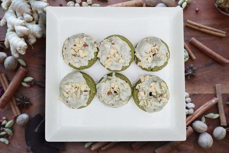 Matcha Donuts with Almond Glaze