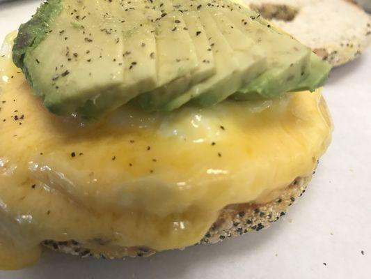 Avocado on your hot egg sandwich