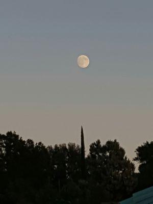 The Moon Rises Over Evergreen Middle School