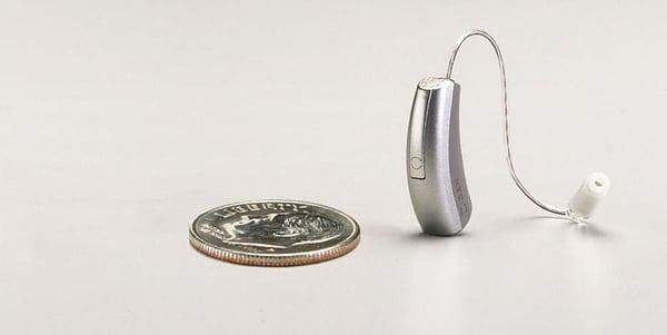 Hearing aids are as small as a dime!  Improve your hearing and control your tinnitus with this amazing technology.