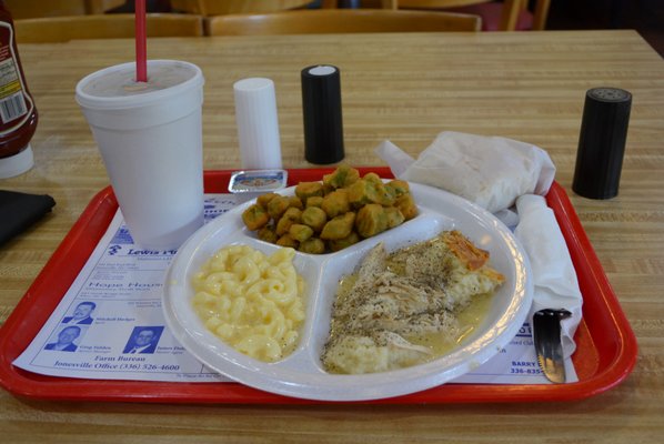 Mac & Cheese, Okra and Chicken Pot Pie