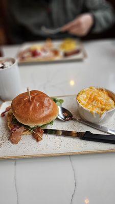 The Elevated Egg Sandwich and a side of Grits with cheese.