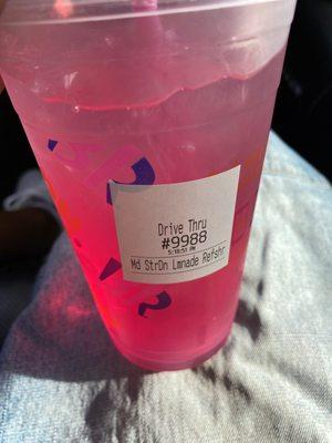 Strawberry Dragonfruit Dunkin' Lemonade Refresher