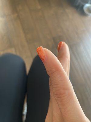 Color doesn't go to the edge (multiple nails)