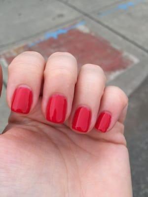 My perfect nails. That's the worst manicure in my life.