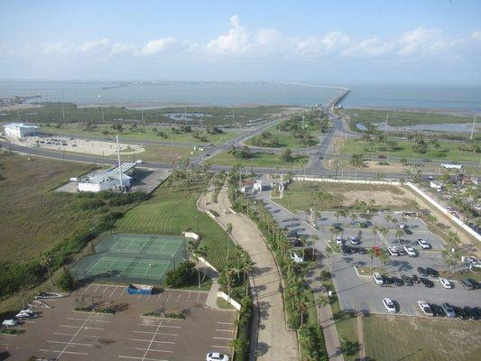 The view from the living room looking west with the Queen Isabella Memorial Causeway in the background.