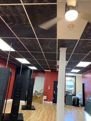 Barbershop walls and drop ceilings