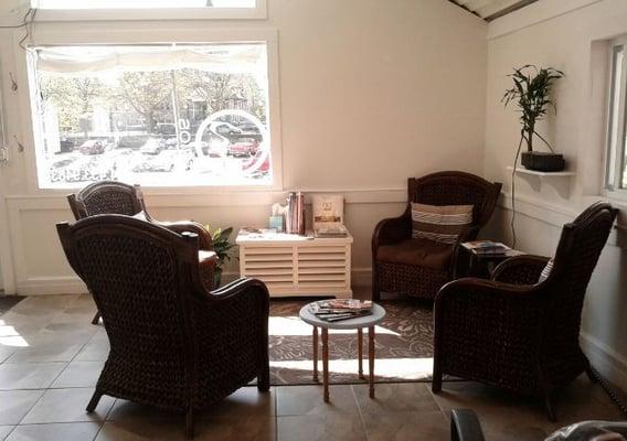 Enjoy your salon experience in our calm, sun filtered salon.