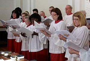 The 10:30 service features beautiful choral music