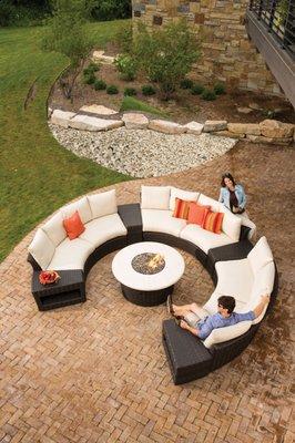 Wow your outdoor space with this Sunbrella fabric sectional!