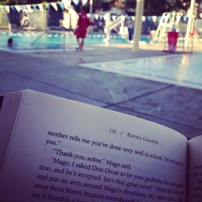 After a good workout it's great to read your book by the pool