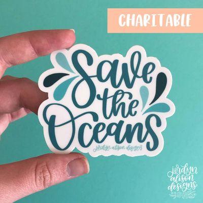 Charitable Save the Oceans  Sticker