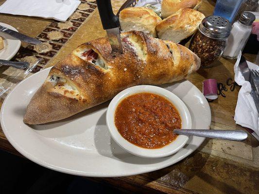 Stromboli with everything. HUGE!!