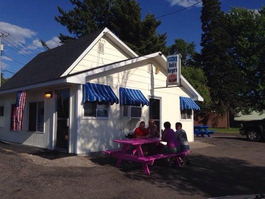 The Frostie Freeze is two blocks off U.S. 41 toward downtown L'Anse, MI.