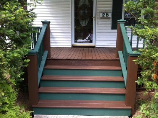 Older home needed rotted framing and complete stairs and railings replaced.