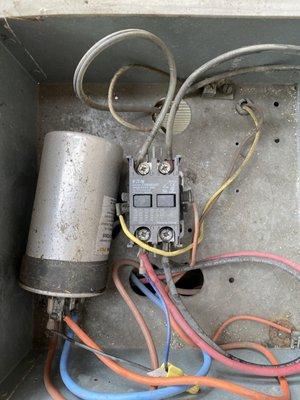 Tampered with air conditioner wiring