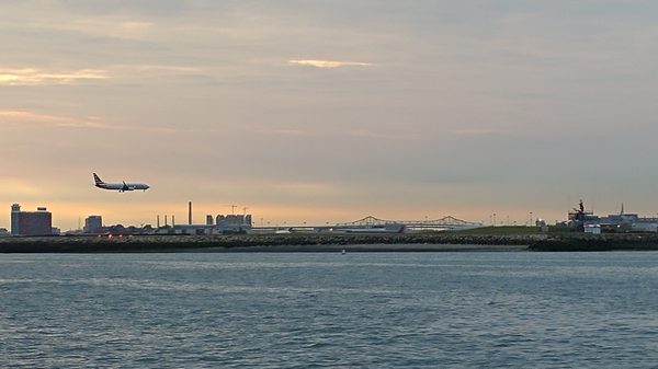 Boston airport from the MBTA Commuter Boat