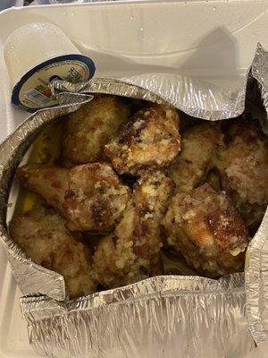 Garlic Parmesan wings