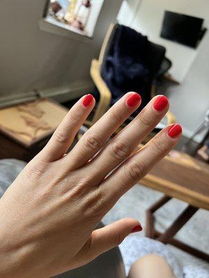 Over a week gel manicure by Anna.