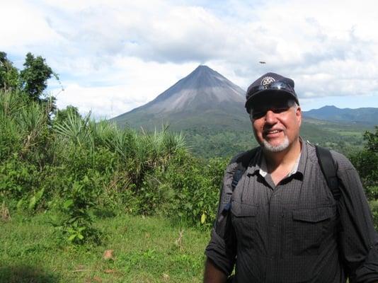 costa rican rain forest, arenal volcano in the background