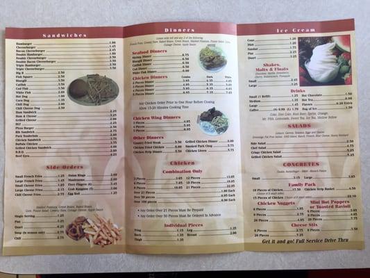 Menu side 2