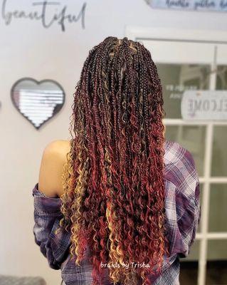 Bohemian style braids