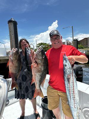 wahoo tuna and mutton snapper