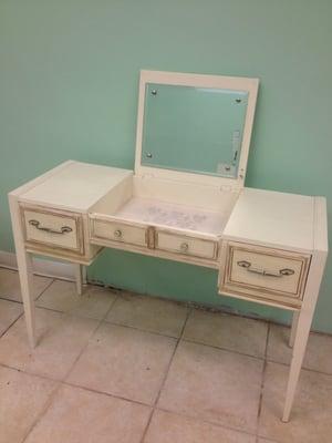 Another furniture project-  this antique vanity is also available for rentals