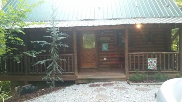 Beautiful cabin. I was so excited I forgot to take pictures of the inside.