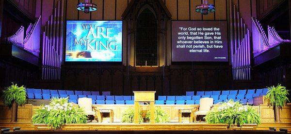 Church video system installation