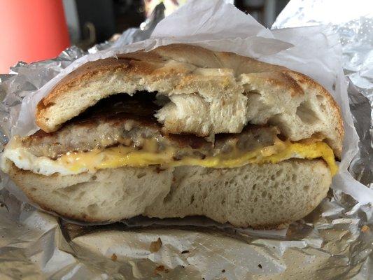 Sausage Egg and Cheese Sandwich