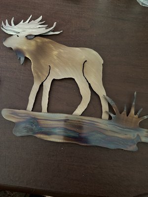 Steel art moose