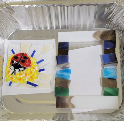 Lady bug trivet and picture frame. Not baked yet. Have to come back in two weeks.