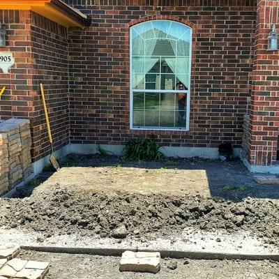 Front paver patio.