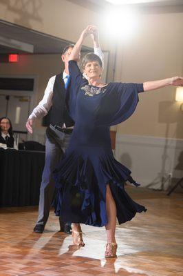 Our student couple competing at the Asheville Dance Classic.