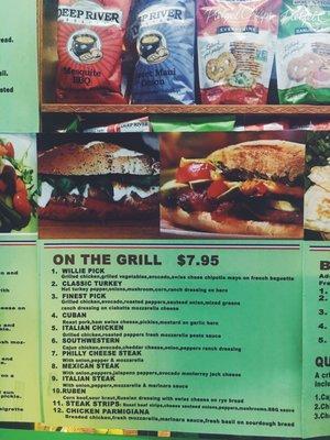 Grill Menu