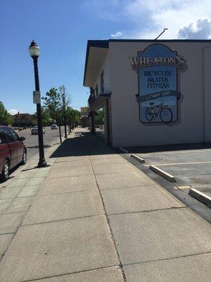 Sidewalk in front of Hostel