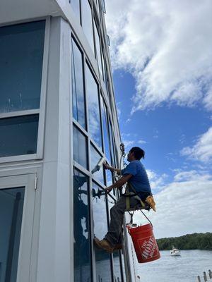 High rise 
Window cleaning