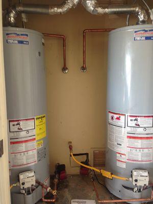 Double 75gal water heater replacement