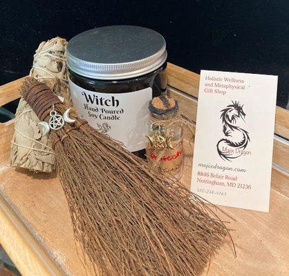 Majix has a great variety of hand poured candles and other altar items.