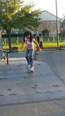 She got that skateboard for Christmas. Everything you can do....