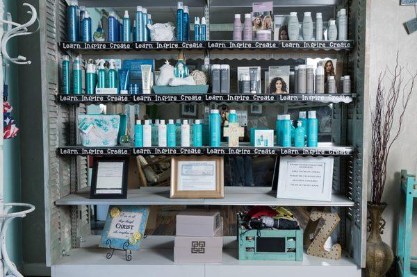 Great Products, We only carry the best, Aquage, Living Proof, MoroccanOil and Brazilian Blowout as well as a couple others.