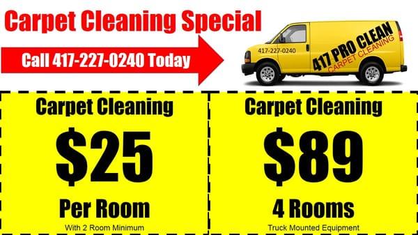 Carpet Cleaning Specials