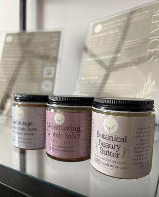 All organic or sustainably sourced botanical self-care products.